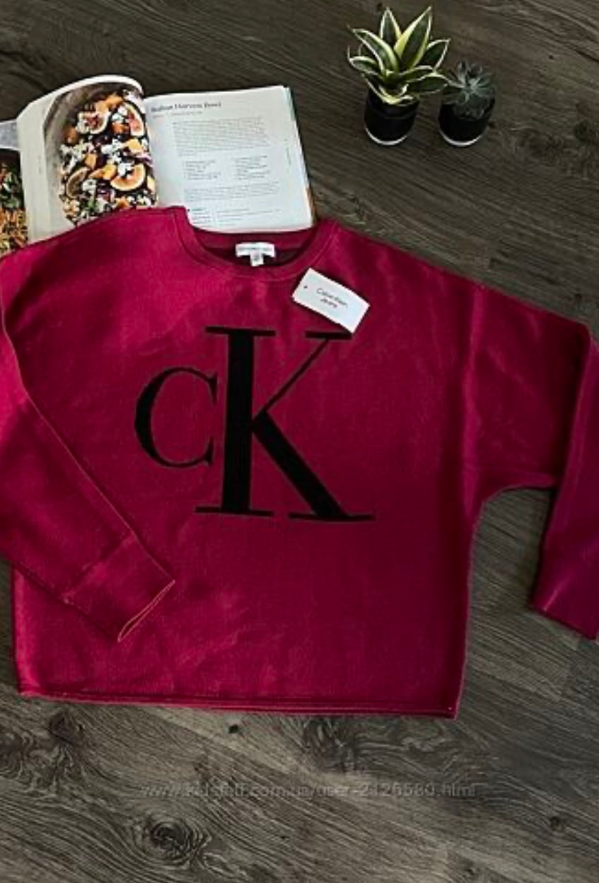 CALVIN KLEIN cute pink crewneck